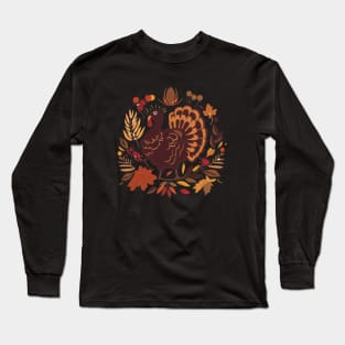 Thanksgiving Treasures: Turkeys, Harvest, and Gratitude Long Sleeve T-Shirt